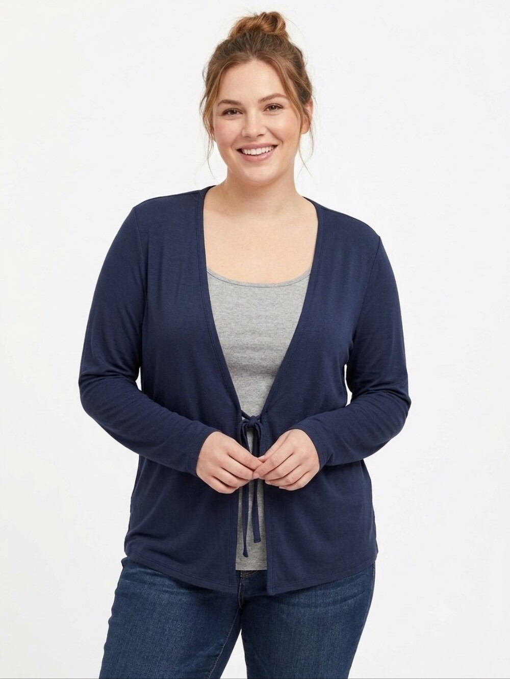 Torrid Super Soft Knit Front-Tie Cardigan Navy Blue Size 3 / 3X